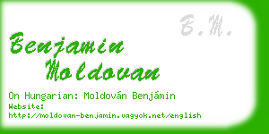 benjamin moldovan business card